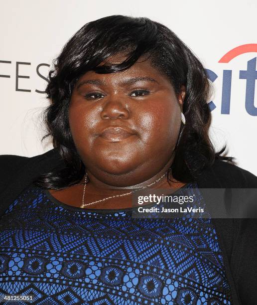 Actress Gabourey Sidibe attends the "American Horror Story: Coven" event at the 2014 PaleyFest at Dolby Theatre on March 28, 2014 in Hollywood,...