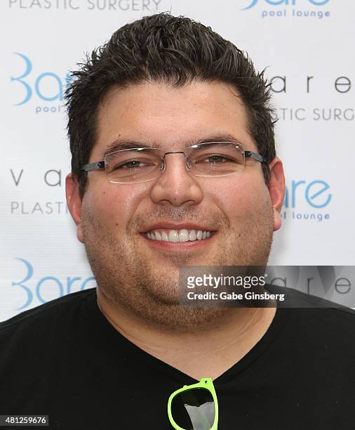 Founder of Tekeen Cocktails Christian Alvarez attends a celebrity pool party for Alvarez Plastic Surgery at Bare Pool Lounge at The Mirage Hotel &...