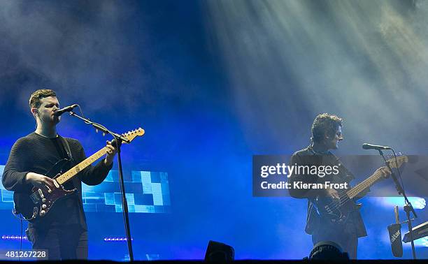 Joe Newman and Gwil Sainsbury of Alt-J performs at Longitude Festival on July 18, 2015 in Dublin, Ireland.