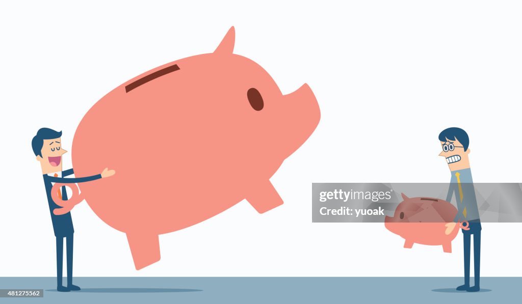 Rich Man And Poor Man High-Res Vector Graphic - Getty Images