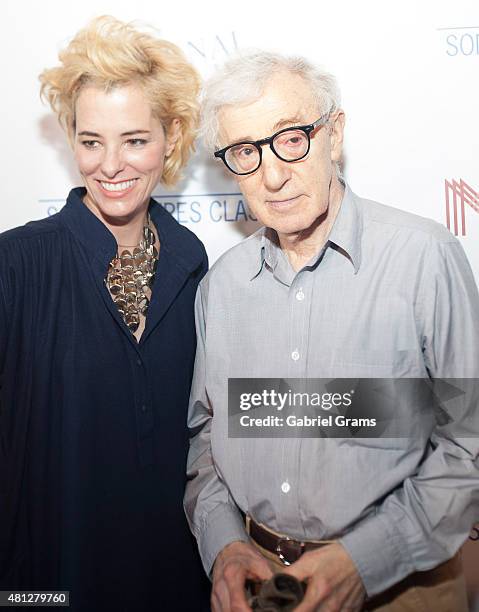 Woody Allen and Parker Posey attend the Chicago premiere of "Irrational Man" at Bellweather Meeting House & Eatery on July 18, 2015 in Chicago,...