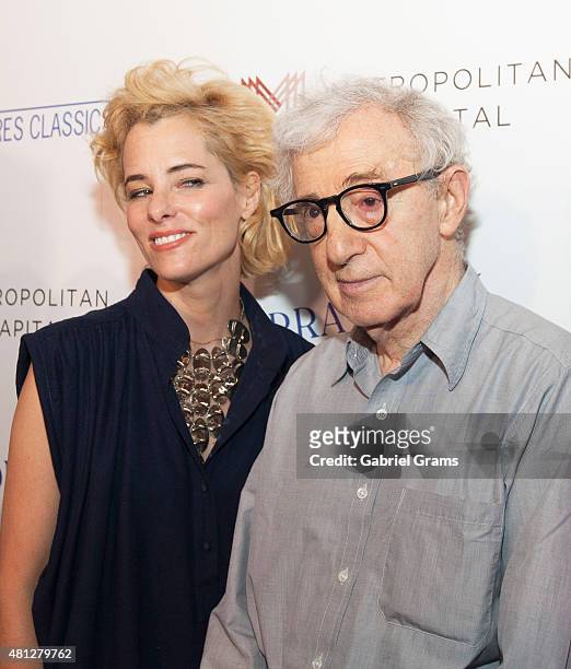 Woody Allen and Parker Posey attend the Chicago premiere of "Irrational Man" at Bellweather Meeting House & Eatery on July 18, 2015 in Chicago,...