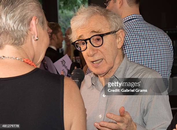 Woody Allen attends the Chicago premiere of "Irrational Man" at Bellweather Meeting House & Eatery on July 18, 2015 in Chicago, Illinois.