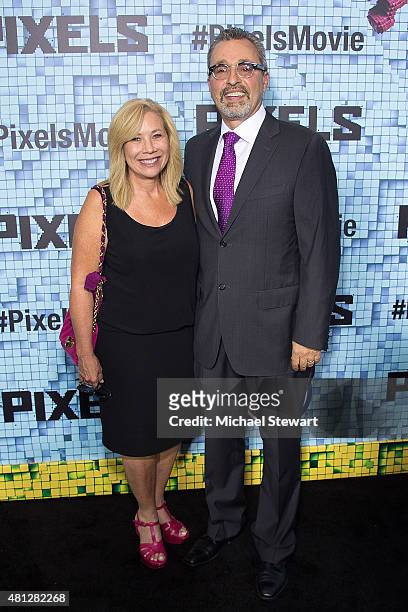 Producer Michael Barnathan the 'Pixels' New York premiere at Regal E-Walk on July 18, 2015 in New York City.