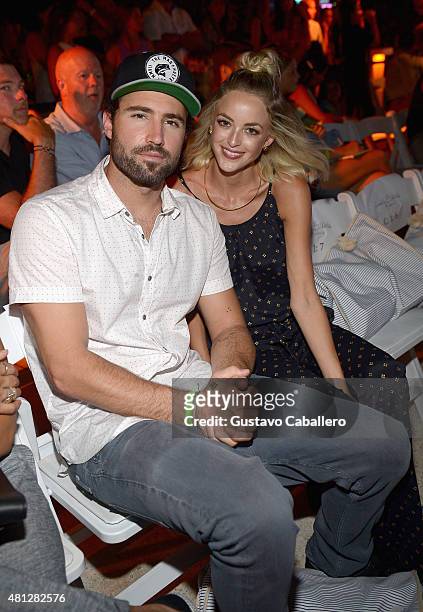 Brody Jenner and Kaitlynn Carter attend the Frankie's Bikinis 2016 Collection during SWIMMIAMI at W South Beach WET on July 18, 2015 in Miami Beach,...