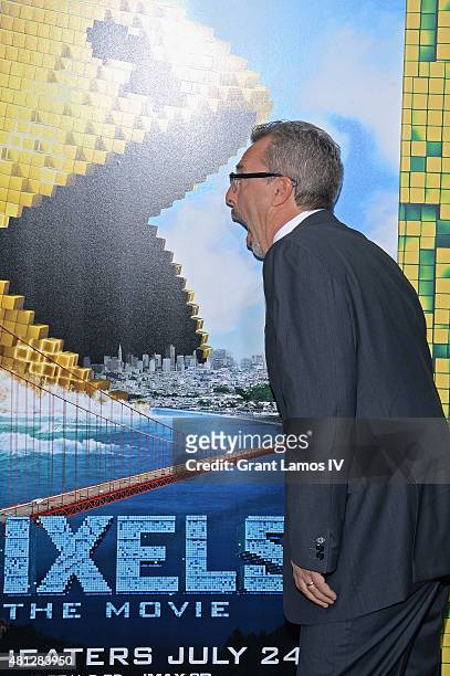 Michael Barnathan attends the "Pixels" New York Premiere at Regal E-Walk on July 18, 2015 in New York City.