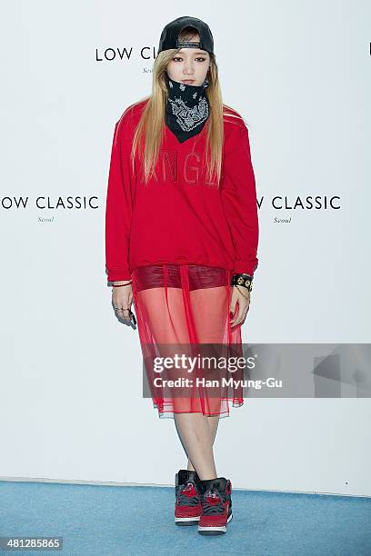 Jia of girl group Miss A attends Low Classic 2014-15 F/W Collection at Horim Art Center on March 28, 2014 in Seoul, South Korea.
