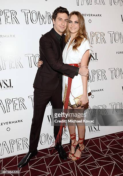 Actors Nat Wolff and Cara Delevingne attend WSJ. Magazine and Forevermark Host a Special Los Angeles Screening of "Paper Towns" at The London West...