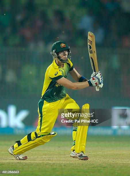 Elyse Villani of Australia bats during the ICC Women's World Twenty20 match between Australia Women and Pakistan Women played at Sylhet International...