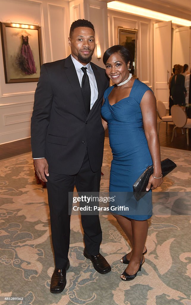Karon Riley Actor Actor Karon Riley and actress Terri J. Vaughn attend the Chris Tucker ...