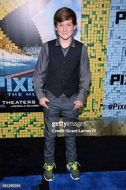 Matthew Lintz attends the "Pixels" New York Premiere at Regal E-Walk on July 18, 2015 in New York City.