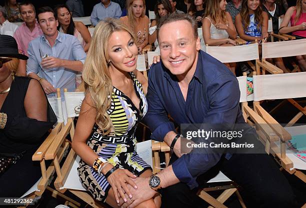 Personality Lisa Hochstein and Dr. Leonard Hochstein attend the Luli Fama 2016 Collection during FUNKSHION: Fashion Week Miami Beach Swim at the...