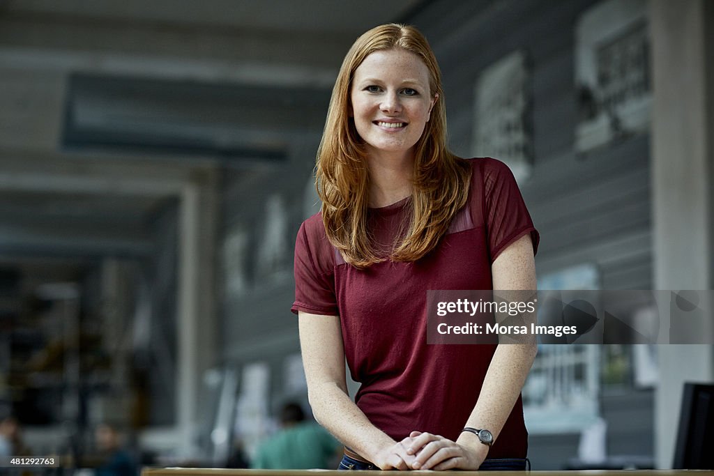 Portrait of young female architect