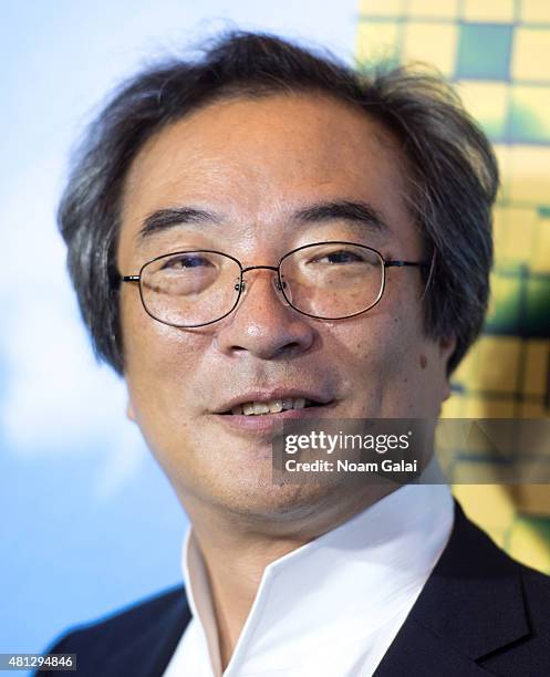 Creator of the arcade game Pac-Man Professor Toru Iwatani attends the 'Pixels' New York premiere at Regal E-Walk on July 18, 2015 in New York City.