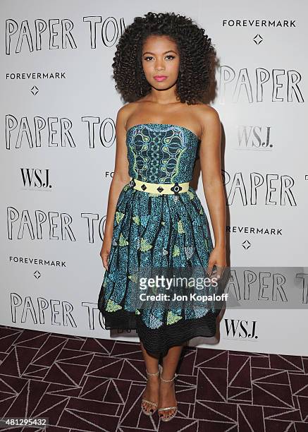 Actress Jaz Sinclair arrives at the Screening Of 20th Century Fox's "Paper Towns" at The London West Hollywood on July 18, 2015 in West Hollywood,...