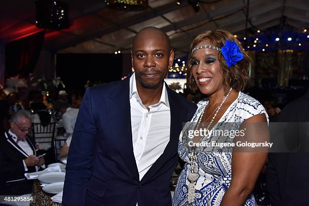 Dave Chappelle and Gayle King attend as RUSH Philanthropic Arts Foundation Celebrates 20th Anniversary at Art For Life sponsored by Bombay Sapphire...