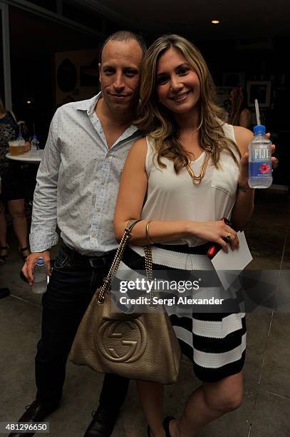 Guests attend the Maxim Magazine Worldwide Swimwear Collection launch at SLS South Beach on July 18, 2015 in Miami, Florida.