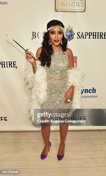 Angela Simmon attends as RUSH Philanthropic Arts Foundation Celebrates 20th Anniversary at Art For Life sponsored by Bombay Sapphire Gin at Fairview...