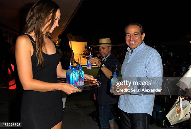 Guests attend the Maxim Magazine Worldwide Swimwear Collection launch at SLS South Beach on July 18, 2015 in Miami, Florida.