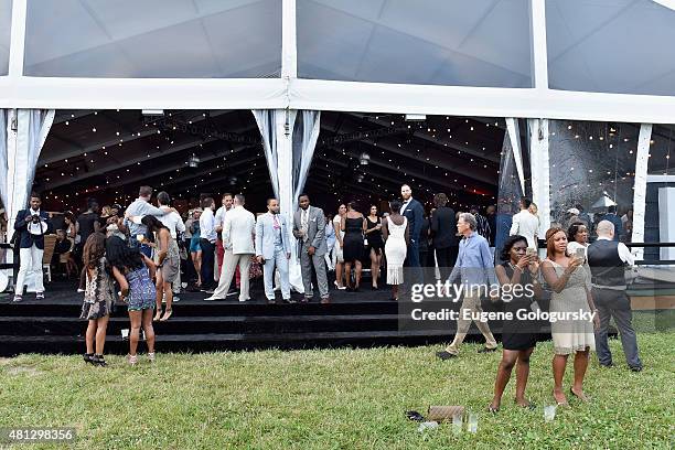 General view as RUSH Philanthropic Arts Foundation Celebrates 20th Anniversary at Art For Life sponsored by Bombay Sapphire Gin at Fairview Farms on...