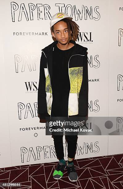 Actor Jaden Smith attends WSJ. Magazine And Forevermark Host A Special Los Angeles Screening Of "Paper Towns" at The London West Hollywood on July...