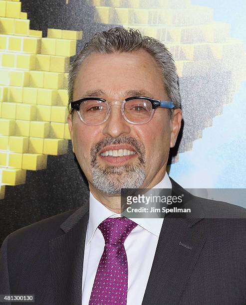 Executive producer Michael Barnathan attends the "Pixels" New York premiere at Regal E-Walk on July 18, 2015 in New York City.