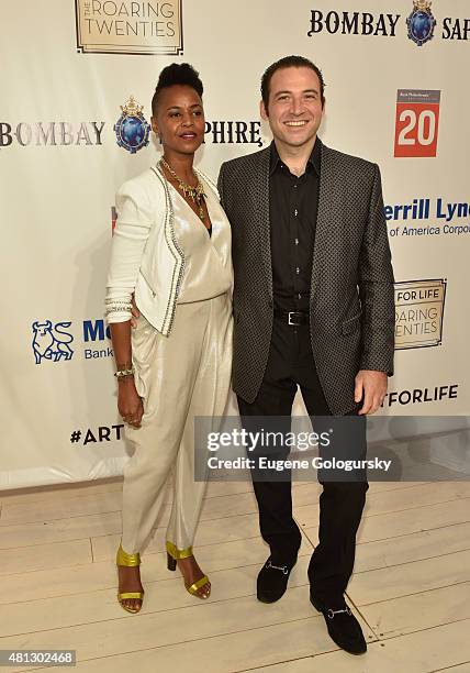 Wangechi Mutu attends as RUSH Philanthropic Arts Foundation Celebrates 20th Anniversary at Art For Life sponsored by Bombay Sapphire Gin at Fairview...