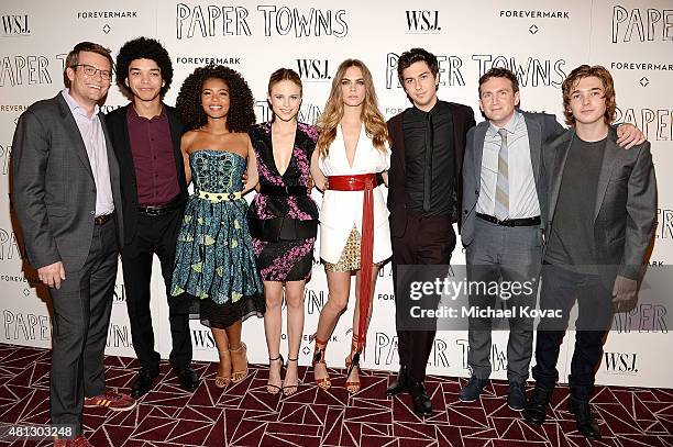 Writer John Green, actors Justice Smith, Jaz Sinclair, Halston Sage, Cara Delevingne, Nat Wolff, director Jake Schreier, and actor Austin Abrams...