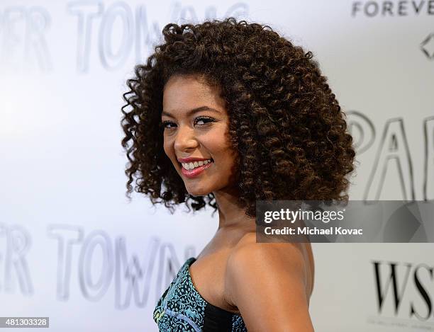 Actress Jaz Sinclair attends WSJ. Magazine And Forevermark Host A Special Los Angeles Screening Of "Paper Towns" at The London West Hollywood on July...