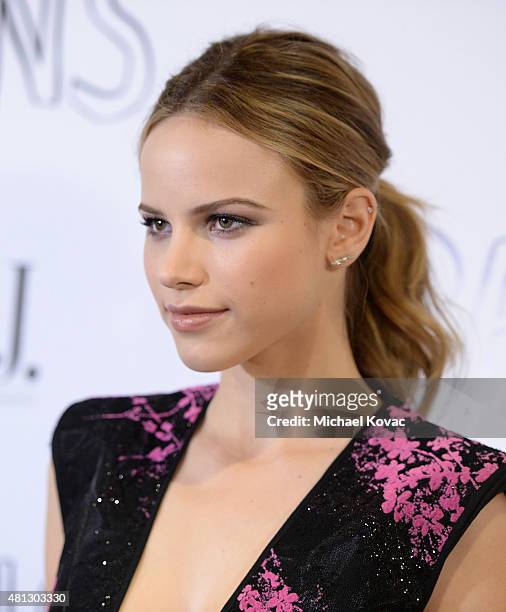 Actress Halston Sage attends WSJ. Magazine And Forevermark Host A Special Los Angeles Screening Of "Paper Towns" at The London West Hollywood on July...