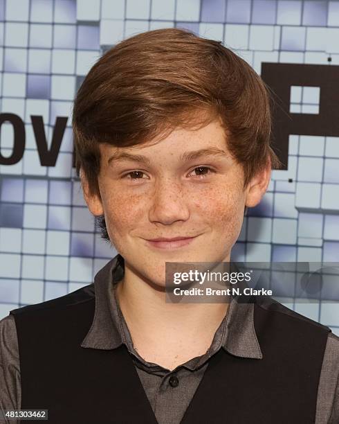 Actor Matthew Lintz arrives at the "Pixels" New York premiere held at the Regal E-Walk on July 18, 2015 in New York City.