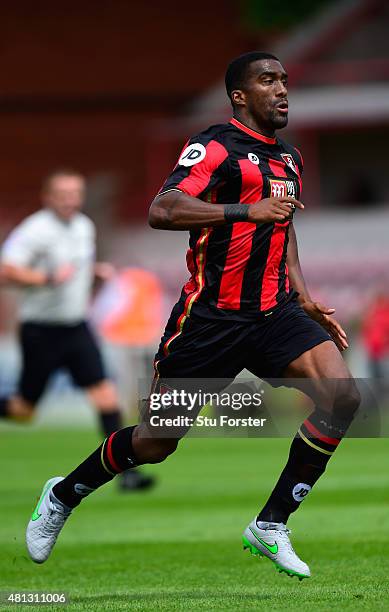 Bournemouth defender Sylvain Distin in action during the Pre season friendly match between Exeter City and AFC Bournemouth at St James Park on July...