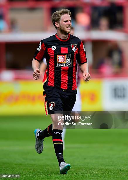 Bournemouth player Eunan O'Kane in action during the Pre season friendly match between Exeter City and AFC Bournemouth at St James Park on July 18,...