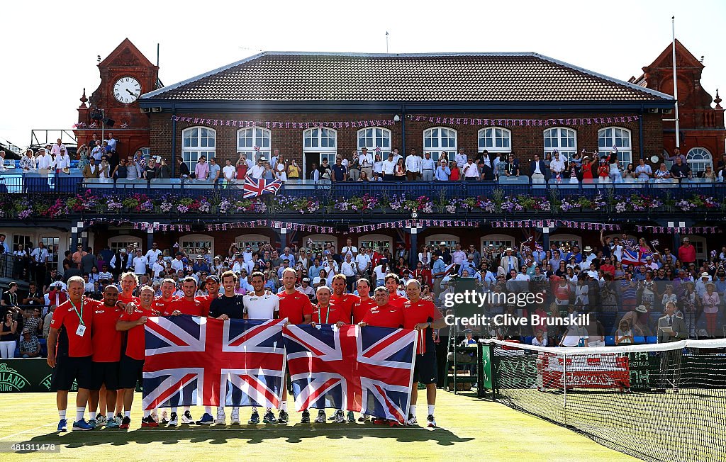Great Britain v France - Davis Cup: Day Three