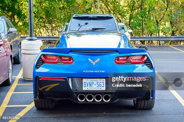 chevrolet corvette stingray c7 - chevrolet corvette stock pictures, royalty-free photos & images