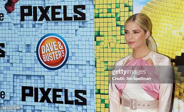 Actress Ashley Benson attends the "Pixels" New York premiere at Regal E-Walk on July 18, 2015 in New York City.