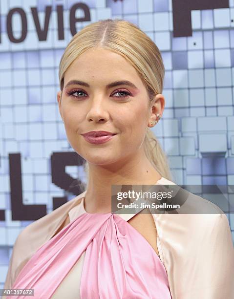 Actress Ashley Benson attends the "Pixels" New York premiere at Regal E-Walk on July 18, 2015 in New York City.