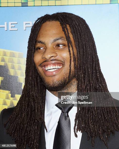 Rapper Waka Flocka Flame attends the "Pixels" New York premiere at Regal E-Walk on July 18, 2015 in New York City.