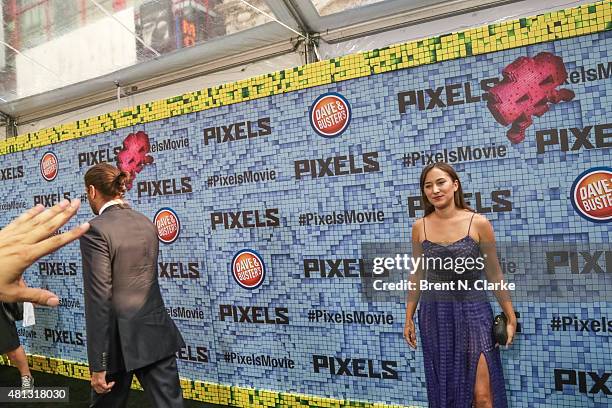 Actress Zelda Williams arrives at the "Pixels" New York premiere held at the Regal E-Walk on July 18, 2015 in New York City.