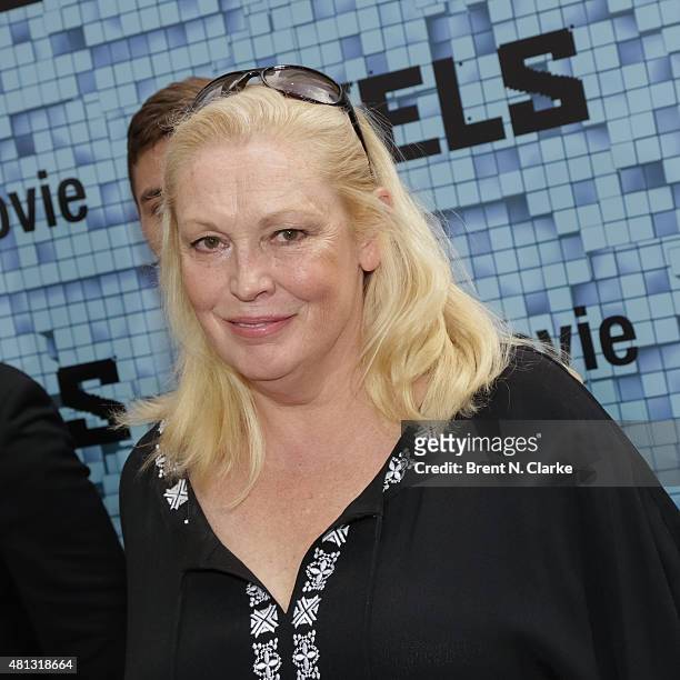 Actress Cathy Moriarty arrives at the "Pixels" New York premiere held at the Regal E-Walk on July 18, 2015 in New York City.