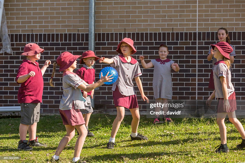 Ball Games Being Played By School Children
