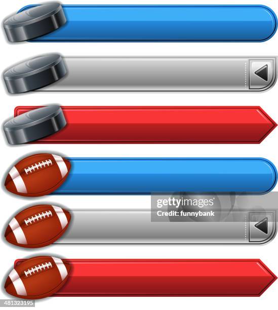 digitally sport banner - american football ball stock illustrations