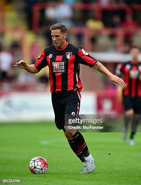 Bournemouth player Dan Gosling in action during the Pre season friendly match between Exeter City and AFC Bournemouth at St James Park on July 18,...