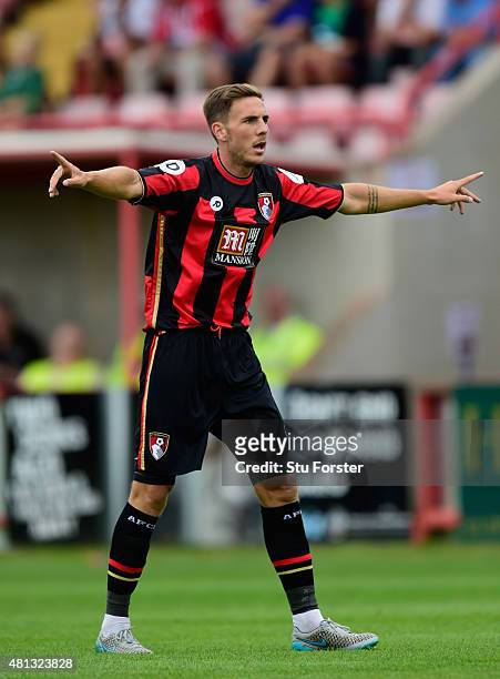 Bournemouth player Dan Gosling in action during the Pre season friendly match between Exeter City and AFC Bournemouth at St James Park on July 18,...