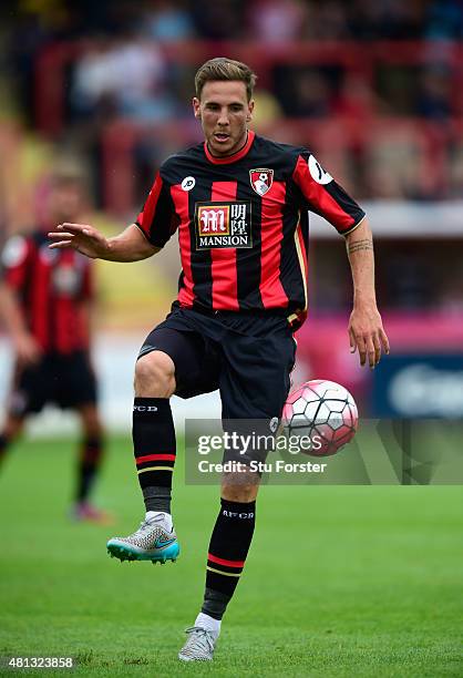 Bournemouth player Dan Gosling in action during the Pre season friendly match between Exeter City and AFC Bournemouth at St James Park on July 18,...