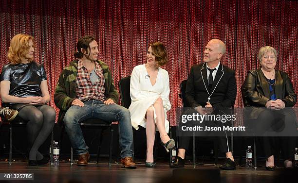 The cast and producers of American Horror Story attend the 2014 PaleyFest - Closing Night Presentation - 'American Horror Story' on March 28, 2014 in...