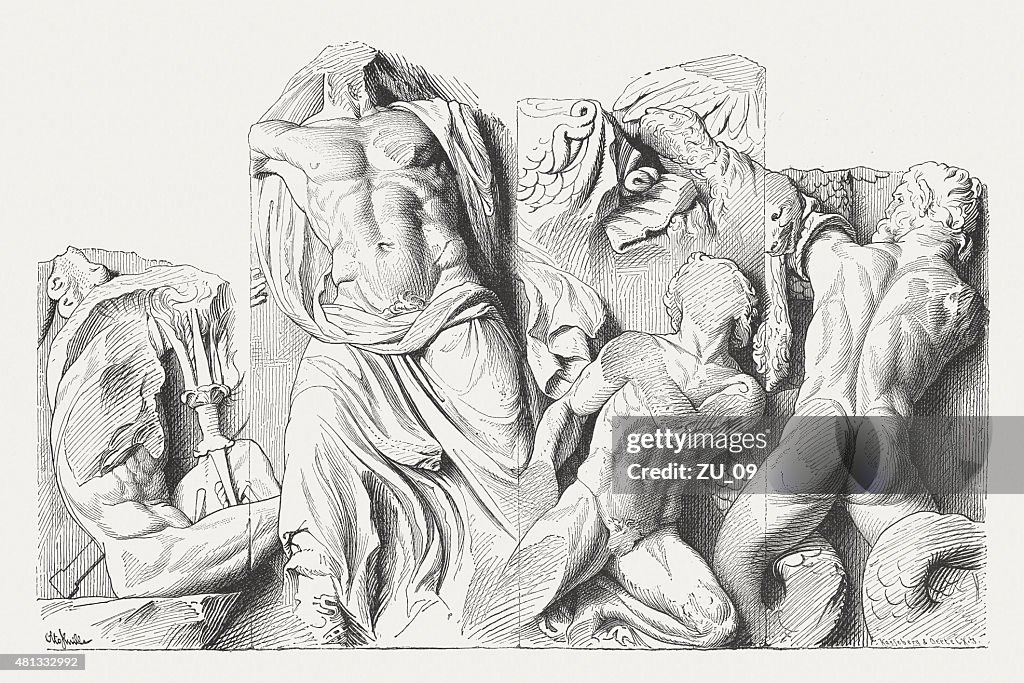 Relief from Pergamon Altar, published in 1881