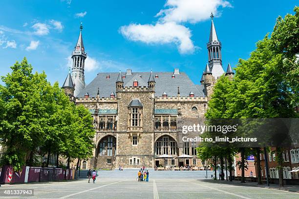 aachen historic town hall - aachen stock pictures, royalty-free photos & images