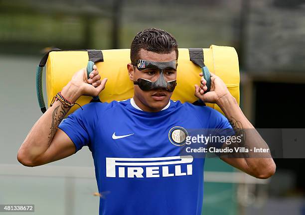 Jeison Murillo in action during FC Internazionale Training Camp In China on July 20, 2015 in Shanghai, China.