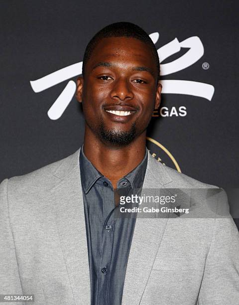Player Harrison Barnes of the Golden State Warriors attends The Players' Awards presented by BET at the Rio Hotel & Casino on July 19, 2015 in Las...